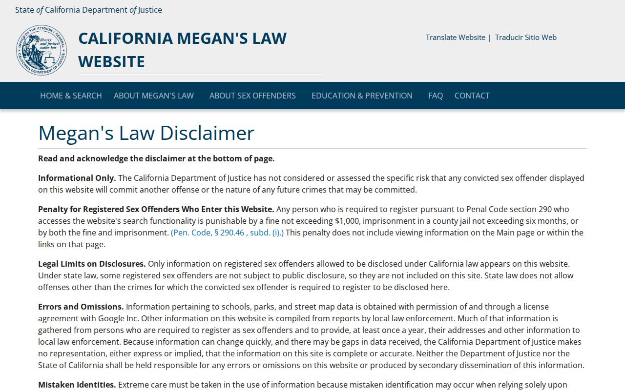 Monterey Park people search using California public safety registry records