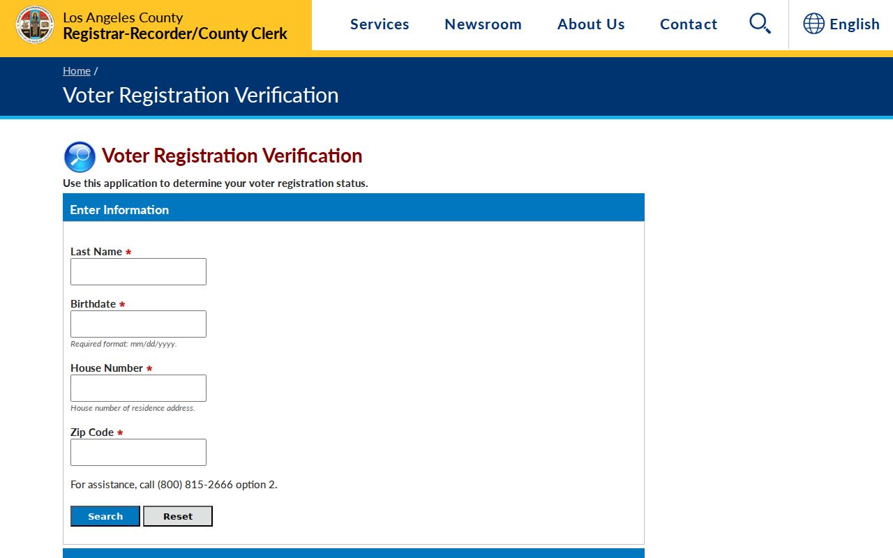 Monterey Park voter records Los Angeles County status page